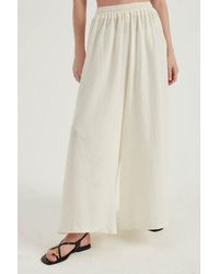 Hiccup - Linen High Waist Elastic Super Wide Leg Trousers - Lyst