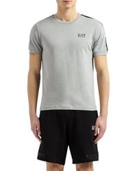 Armani - Ea7 Emporio 3Dpt35 Pj02Z Tape Logo T-Shirt Griffin Casuaul Tee - Lyst