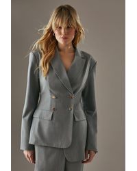 Warehouse - Deconstructed Lace Up Blazer - Lyst