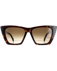 McQueen - Cat Eye Dark Havana Gradient Am0299S - Lyst