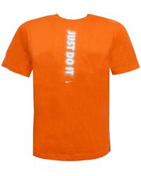 Nike - Just Do It T-Shirt Casual Graphic Top 171925 843 Cotton - Lyst