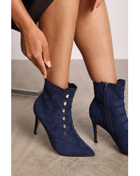 Where's That From - Wheres 'Jodie' Suede Stiletto Heel Ankle Boots With Detail - Lyst