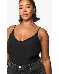 Boohoo - Plus Double Layer Slinky Strappy One Piece - Lyst
