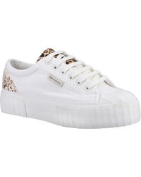 Superga - 2631 Calfhair Details Leather Avorio/Leopard Spots Trainers - Lyst
