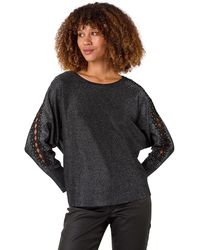 Roman - Sleeve Braid Detail Knit Jumper - Lyst
