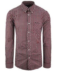 Ben Sherman - Checkered Red Oxford Shirt Cotton - Lyst