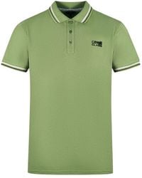 Roberto Cavalli - Twinned Tipped Collar Logo Polo Shirt Cotton - Lyst