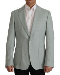 Dolce & Gabbana - Lichte Groene Kasjmier Zijde Blazer - Lyst