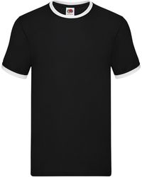 Fruit Of The Loom - Ringer Contrast T-Shirt Cotton - Lyst