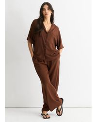 Gini London - Air Flow Oversized Shirt Top - Lyst
