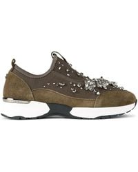 Carvela Kurt Geiger - Suede Fabric Tempo Jewel Sneakers - Lyst