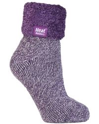 Heat Holders - Ladies Non Slip Thermal Low Cut Ankle Slipper Bed Socks With Grips - Lyst