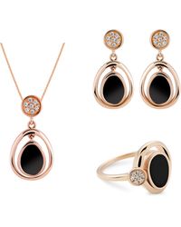 Orphelia - 'Alda' 925 Sterling Set: Necklace + Earrings + Ring - Lyst