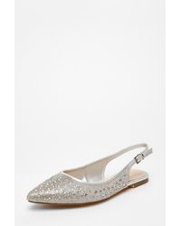 Quiz - Slingback Embellished Pumps - Lyst