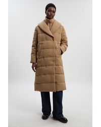 Karen Millen - Wool Hybrid Padded Puffer Midi Coat - Lyst