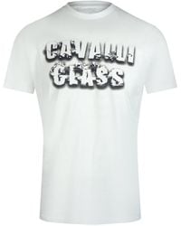Roberto Cavalli - Cavalli Class Smoke Bold Logo Off T-Shirt - Lyst