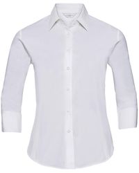 Russell - Collection /Ladies Easy-Care Fitted 3/4 Sleeve Shirt - Lyst