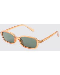 BoohooMAN - Plastic Rectangle Sunglasses - Lyst