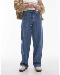 TOPSHOP - Mid Rise Loose Fit Straight Jean - Lyst