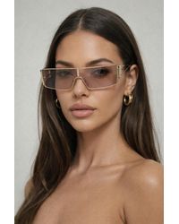 SVNX - Retangle Flattop Metal Sunglasses - Lyst