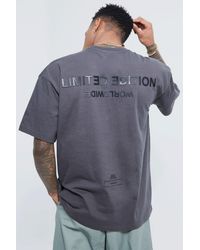 BoohooMAN - Oversized Raised Limited Text T-shirt - Lyst