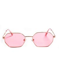 Skechers - Polarized Metal Sunglasses With Hexagonal Shape Se6273S - Lyst