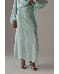Warehouse - Chiffon Jacquard Bias Maxi Skirt - Lyst