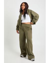 Boohoo - Plus Core Basic Pintuck Detail Straight Leg Jogger - Lyst