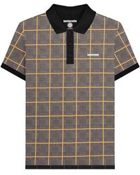 Lambretta - Prince Of Wales Check Polo Shirt (Steel) - Lyst