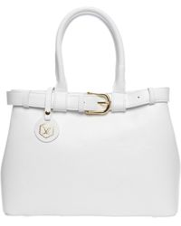 Luisa Vannini - Wit Rundleer Tas - Lyst