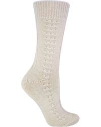 Sock Snob - 1 Pair Ladies Lightweight Soft Cosy Knitted 100% Pure Wool Bed Socks - Lyst