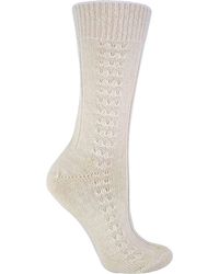 Sock Snob - 1 Pair Ladies Lightweight Soft Cosy Knitted 100% Pure Wool Bed Socks - Lyst