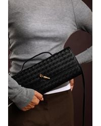 Where's That From - Wheres 'Petal' Envelope Style Woven Clutch Bag - Lyst