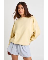 Boohoo - Stripe Seersucker Elasticated Waist Shorts - Lyst