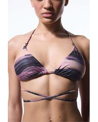 Penti - Nixie Striped Buckled Triangle Bikini Top - Lyst