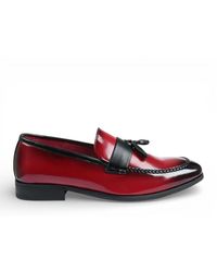 Infinity Leather - Tassel High-Gloss Patent Faux Formal Loafers Shoes - Lyst