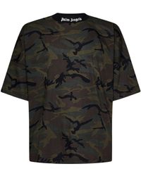 Palm Angels - Camo Classic Logo Oversize Tee Military - Lyst