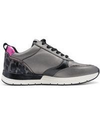 Tamaris - Damen Pewter Fashion Schnür-Sneaker Mit Reißverschluss - Lyst