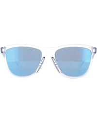 Oakley - Rectangle Crystal Clear Prizm Sapphire Sunglasses Frogskins - Lyst