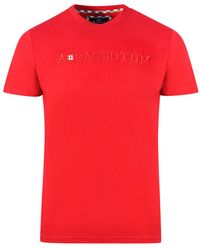 Aquascutum - Brand Embossed Logo T-Shirt - Lyst