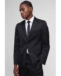 BoohooMAN - Slim Fit Satin Blazer - Lyst