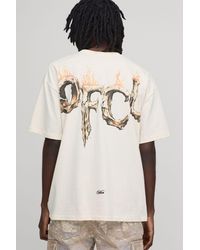 BoohooMAN - Oversized Large Scale Horn Flame Print T-Shirt Cotton - Lyst