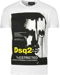 DSquared² - Restricted Logo Cool Fit White T-shirt Cotton - Lyst