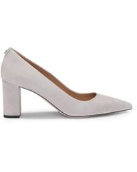 BOSS - Dames Janet Suede Pumps In Grijs - Lyst