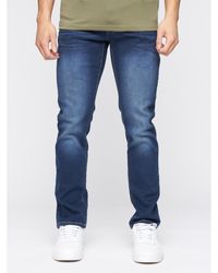 Crosshatch - Farrowed Stretch Jeans (Dark Wash) - Lyst