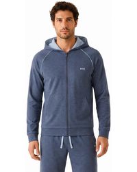 BOSS - Cotton Zip-Up Hoodie 50515313 - Lyst