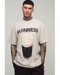 BoohooMAN - Tall Oversized Guiness Pint License Print T-Shirt - Lyst