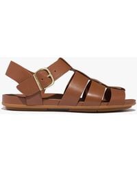 Fitflop - Gracie Leather Ankle Strap Sandals Deep Tan - Lyst
