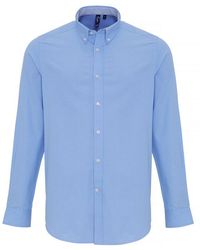 PREMIER - Cotton Rich Oxford Stripe Shirt (Light) - Lyst