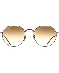Ray-Ban - Round Arista Gradient Rb3565 Jack Metal - Lyst